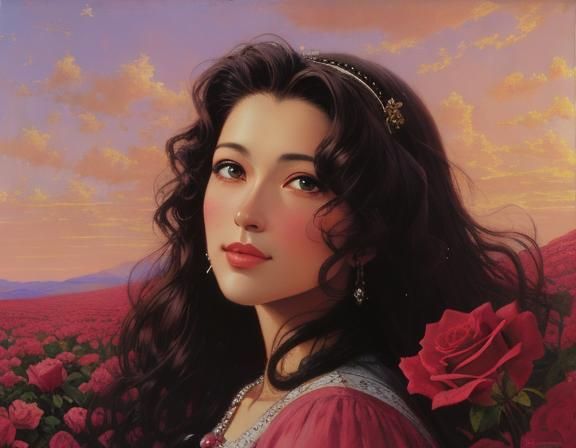La Vie en Rose: Oil Painting in Gurney Style