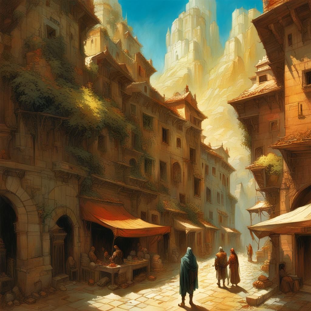 Ethereal Fantasy Landscape in Dreamlike Art