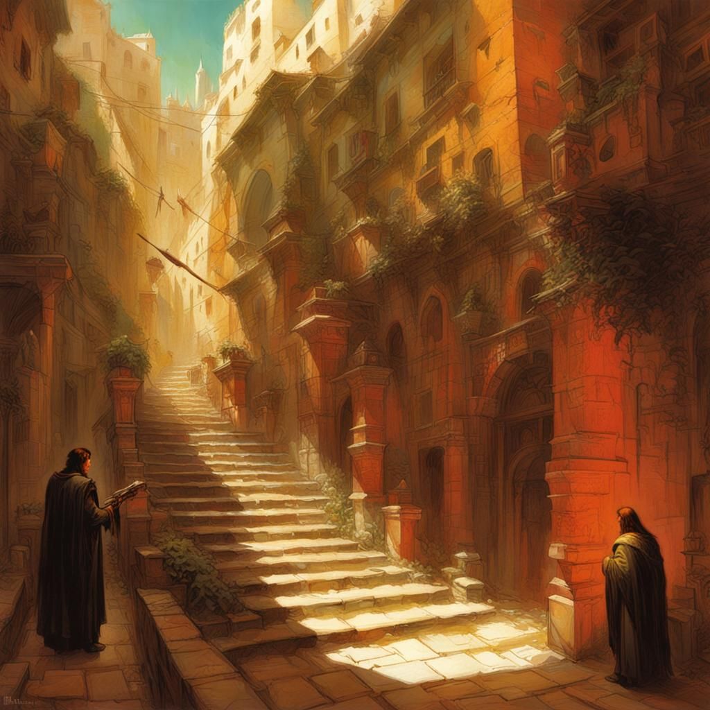 Fantasy Landscape Art in Dreamy Watercolor Style