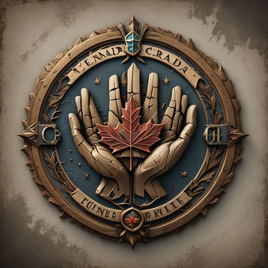 Canada Relief Hands Logo Design with Helping Hands