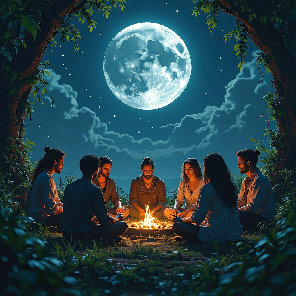 New Moon Ritual in a Mystical Environment