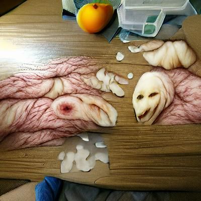 Disturbing AI Image of Peeled Skin Nightmare