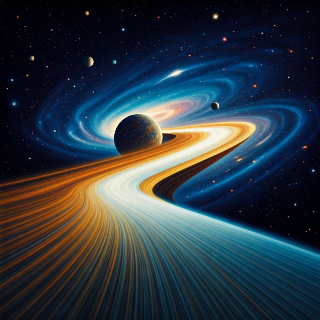 Celestial Path in Vibrant Galactic Colors