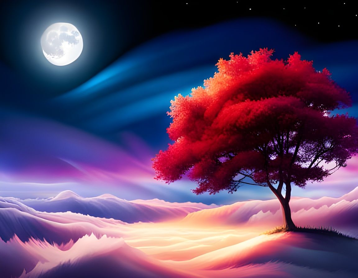 Glittering Wildflower Garden Under Jewel Moon