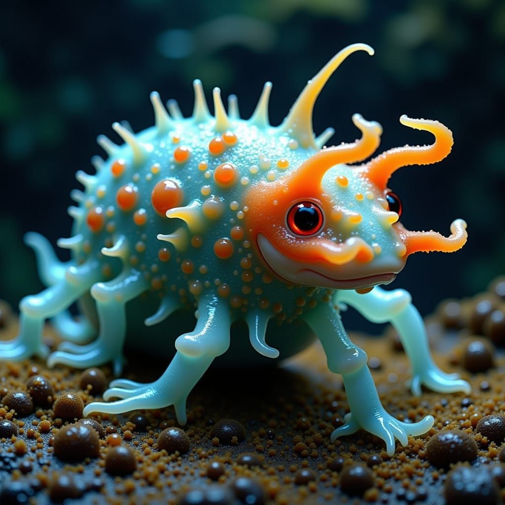 Humanoid Seaslug with Viscid Texture Skin