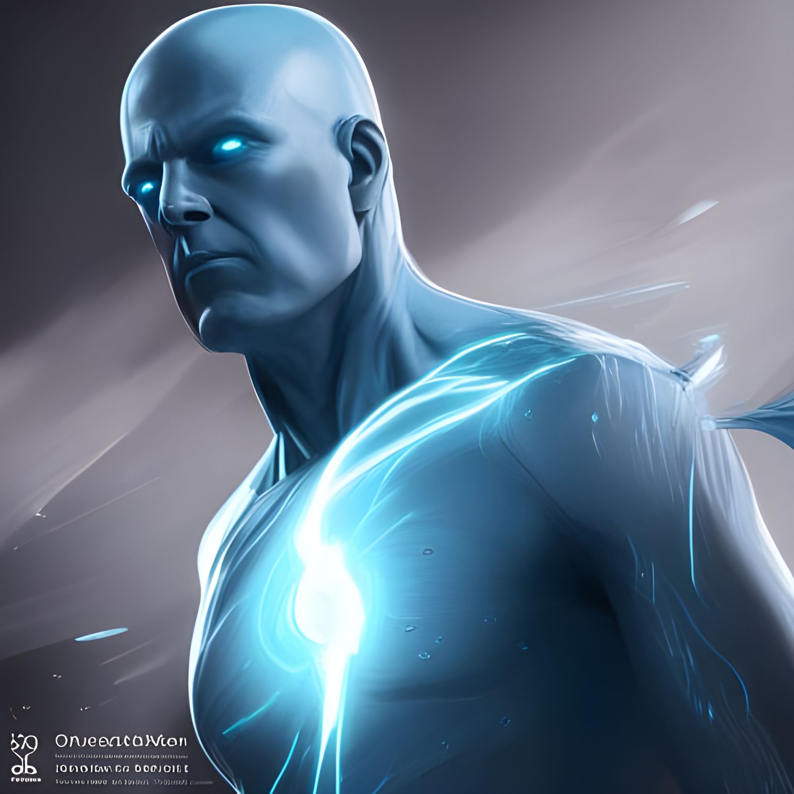 Doctor Manhattan in Anime Art Style