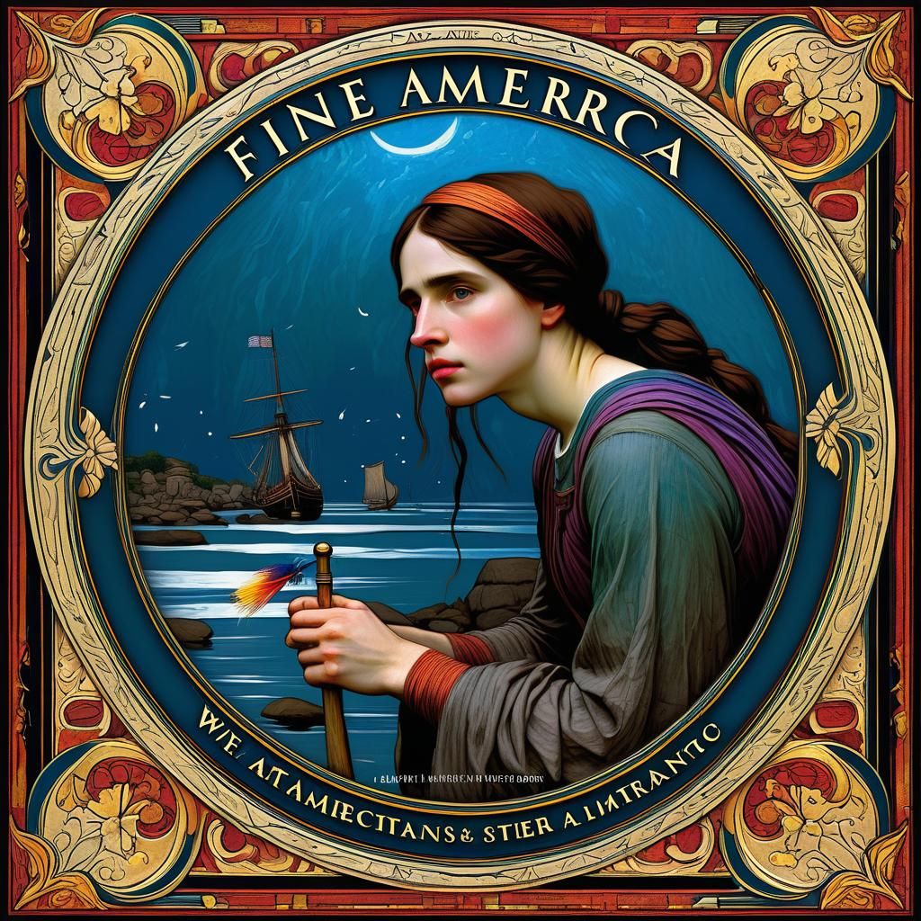 Magazine Cover Illustration in Waterhouse Style