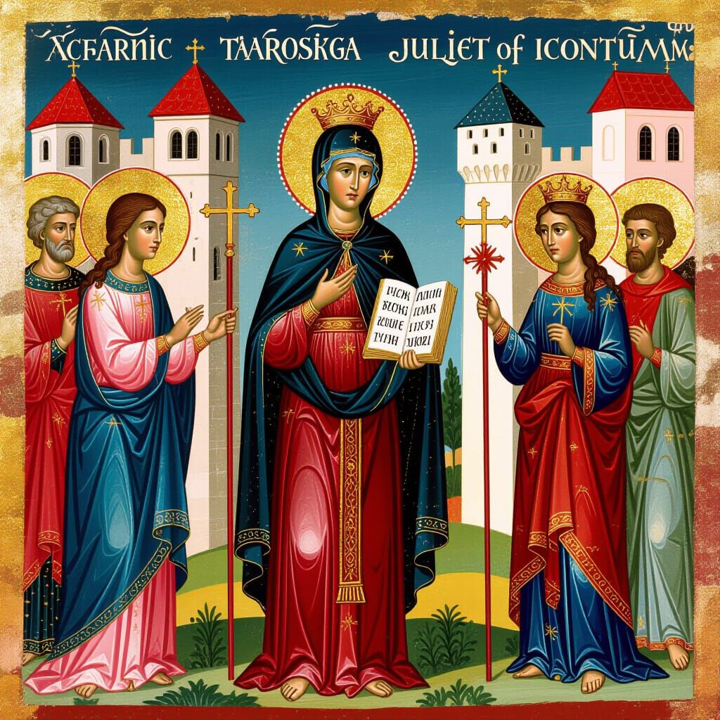 Medieval Icon of Saint Julitta of Tarsus