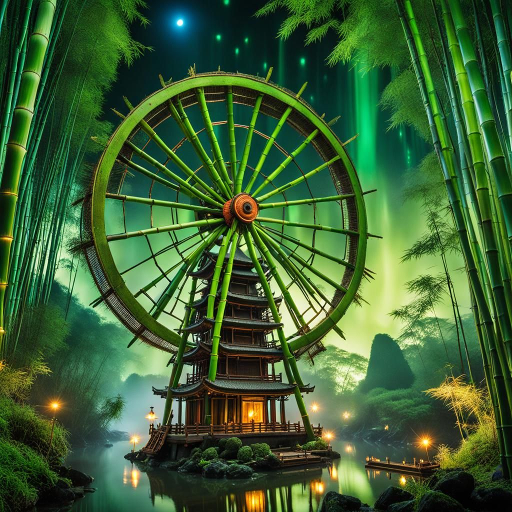 Ancient Chinese Drill with Bamboo Wheel