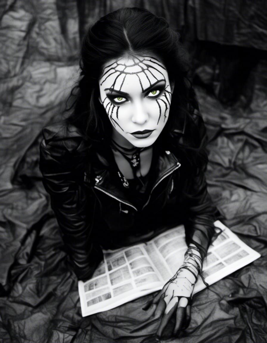 Surreal Angel of Death with Spiders