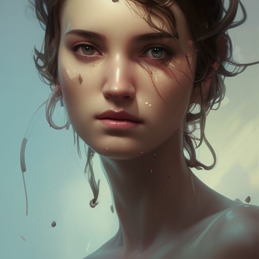 Detailed Portrait in Style of Rutkowski and Mucha