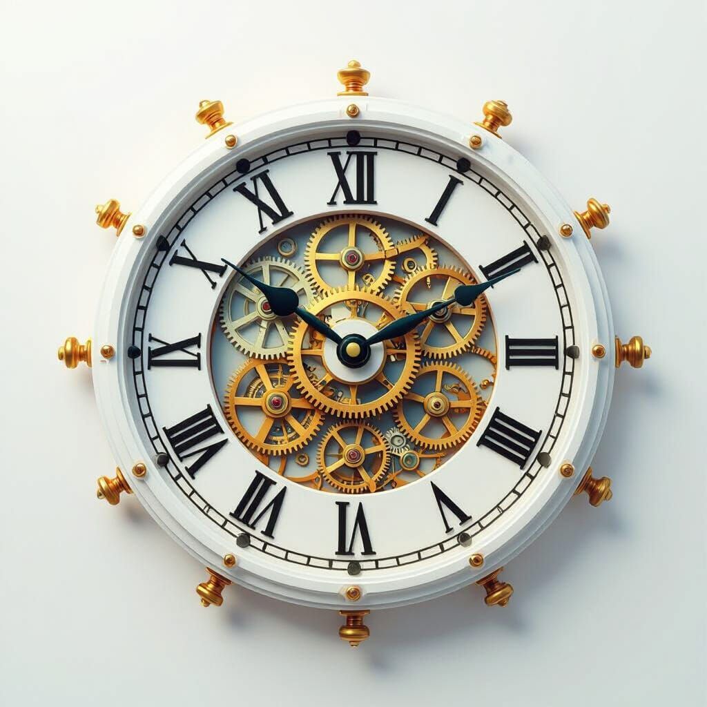 Animated Clock in Cel-Shaded 3D Style