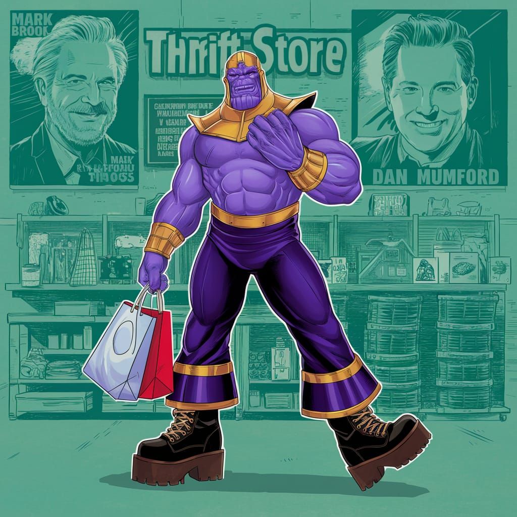 thanos going thrifting