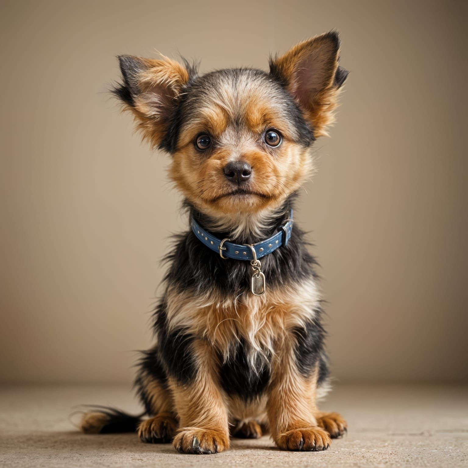 Cute Snorkie Puppy Poses for Camera