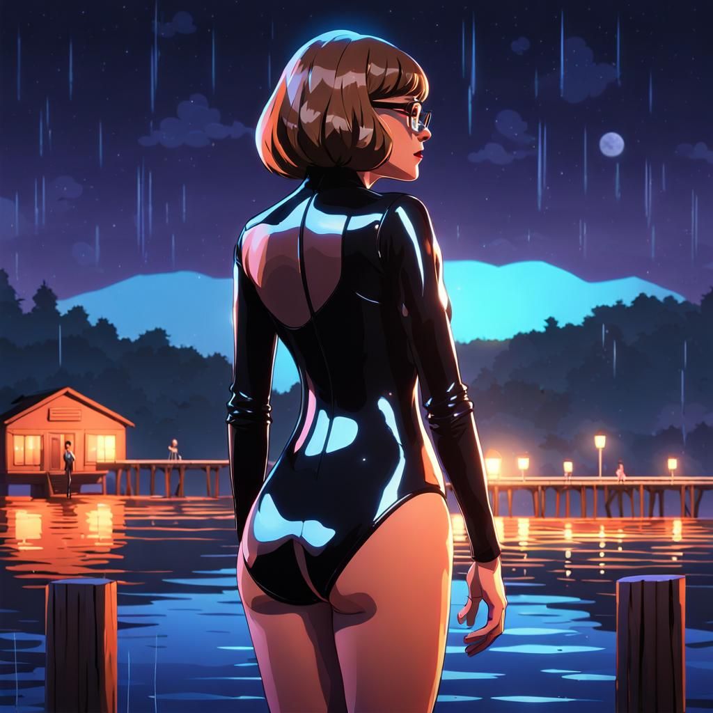 Low Poly Velma Dinkley at Night