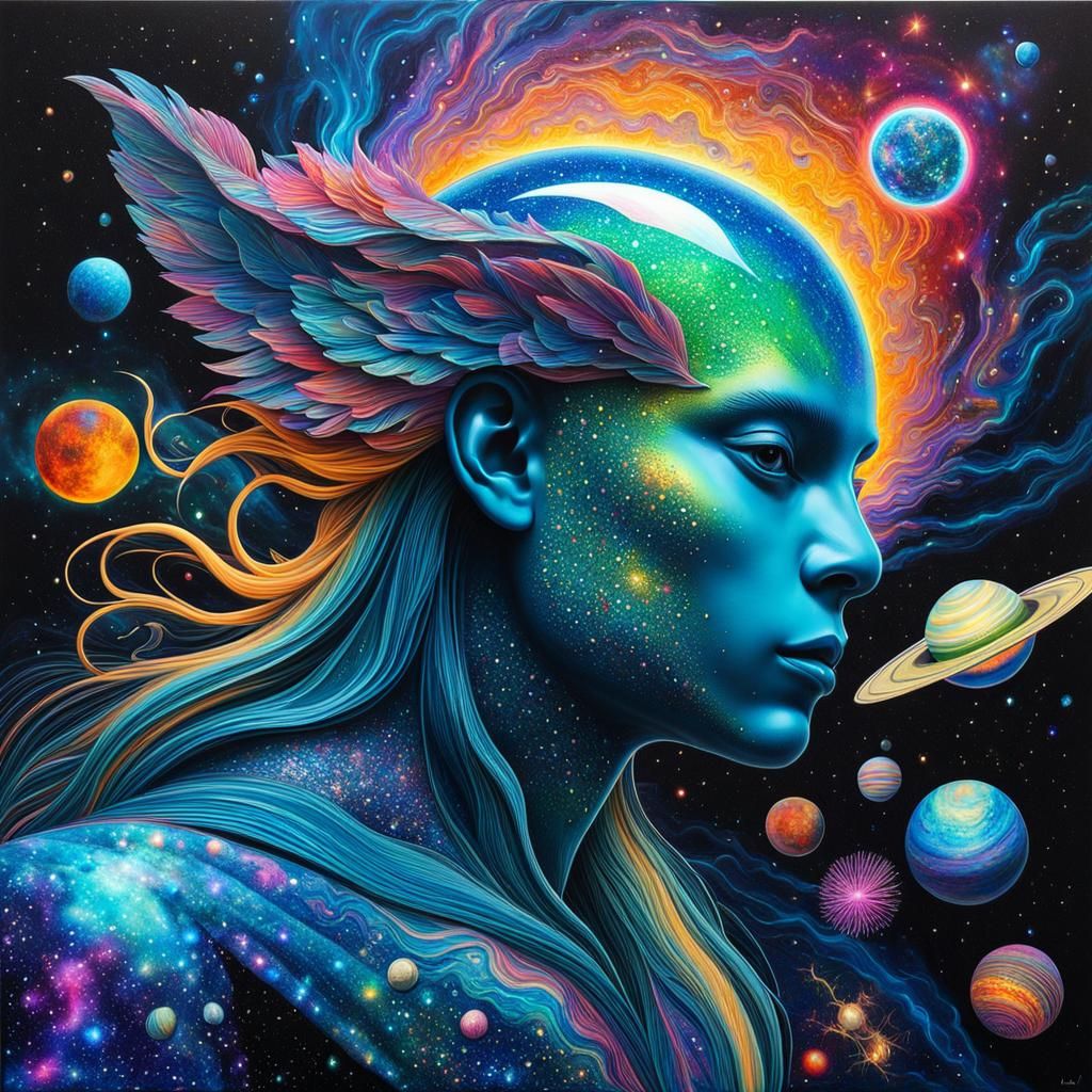 Holographic Frog Epoxy Resin Art