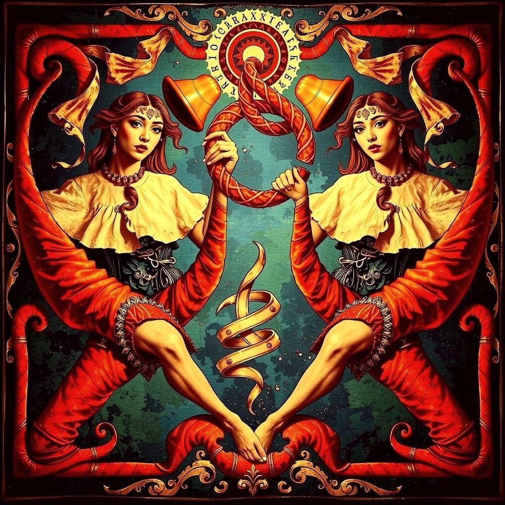 Abstract Swirling Forms in Dynamic Motion