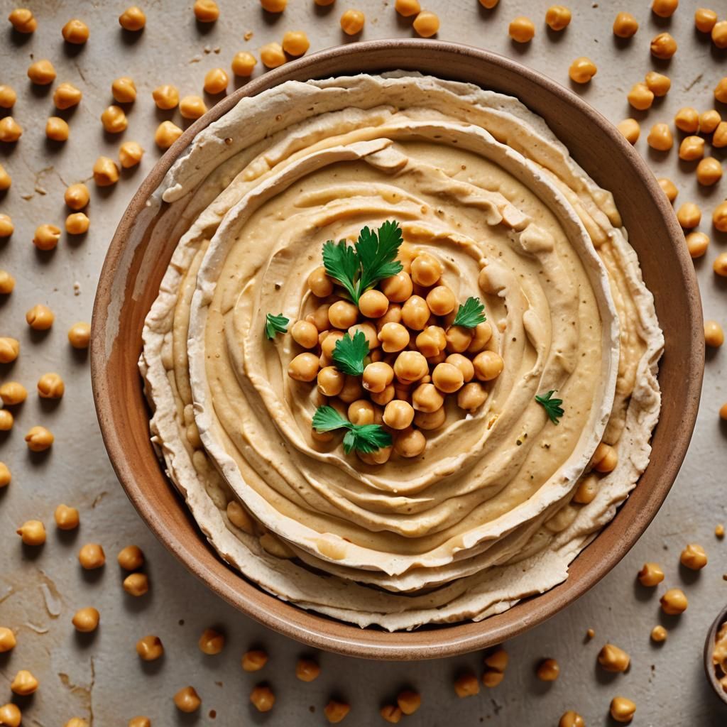 Appetizing Hummus Bowl Still Life Photography