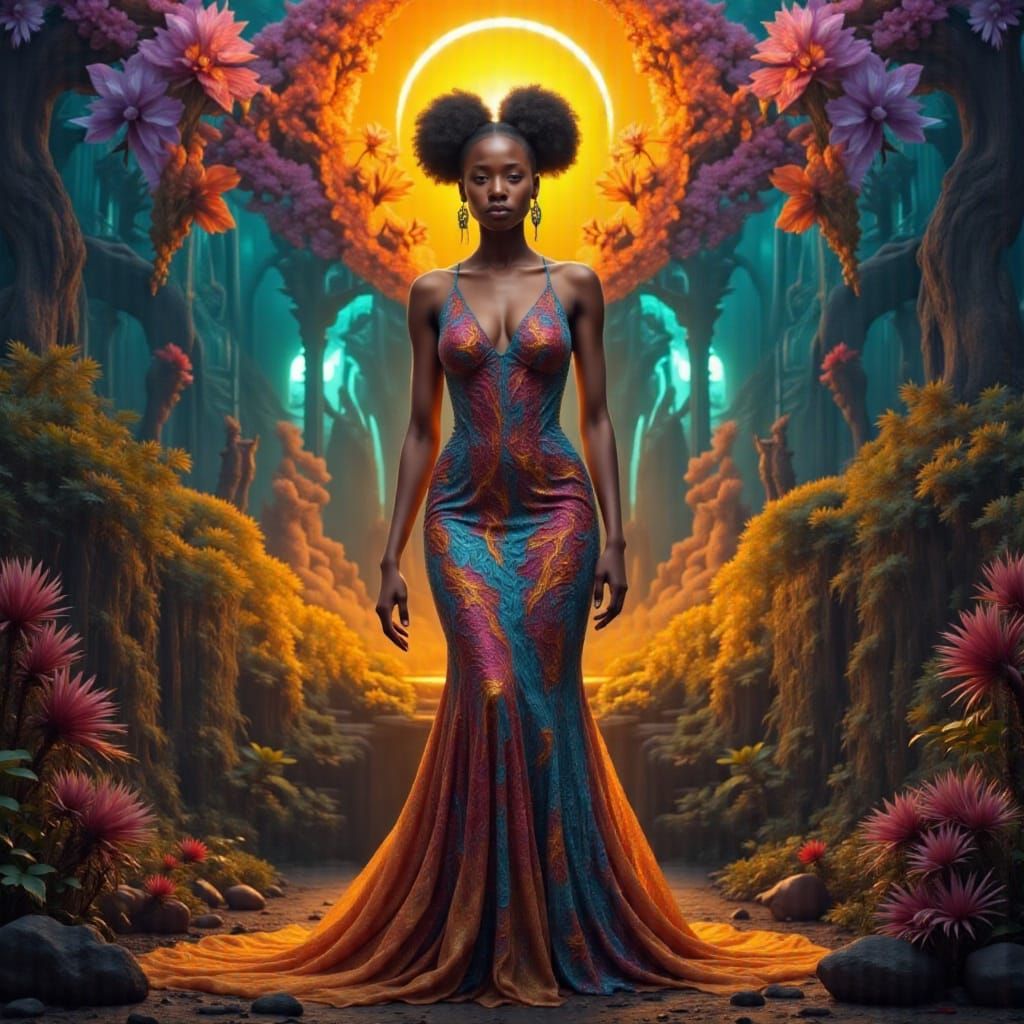 African Goddess in Enchanted Dreamworld