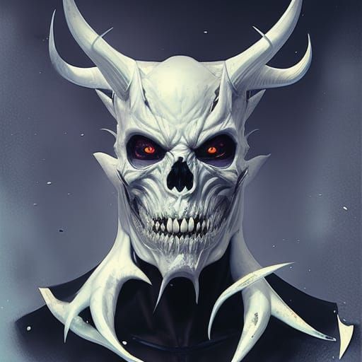 High Gothic Demonic Skull Portrait