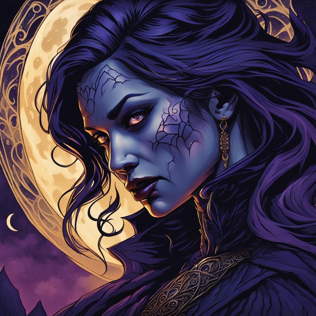 Vampire Portrait in Dark Gothic Style