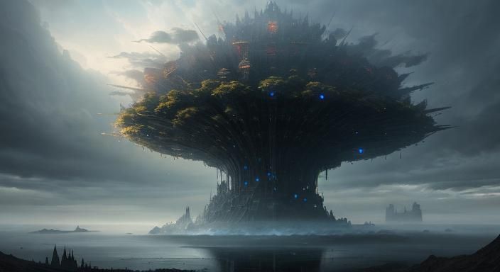 Dramatic Water Drop: Digital Matte Painting