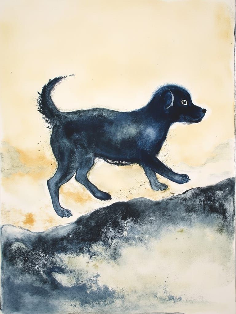 Ethereal Bichon Bolognese Dissolves into Nature's Abstract F...