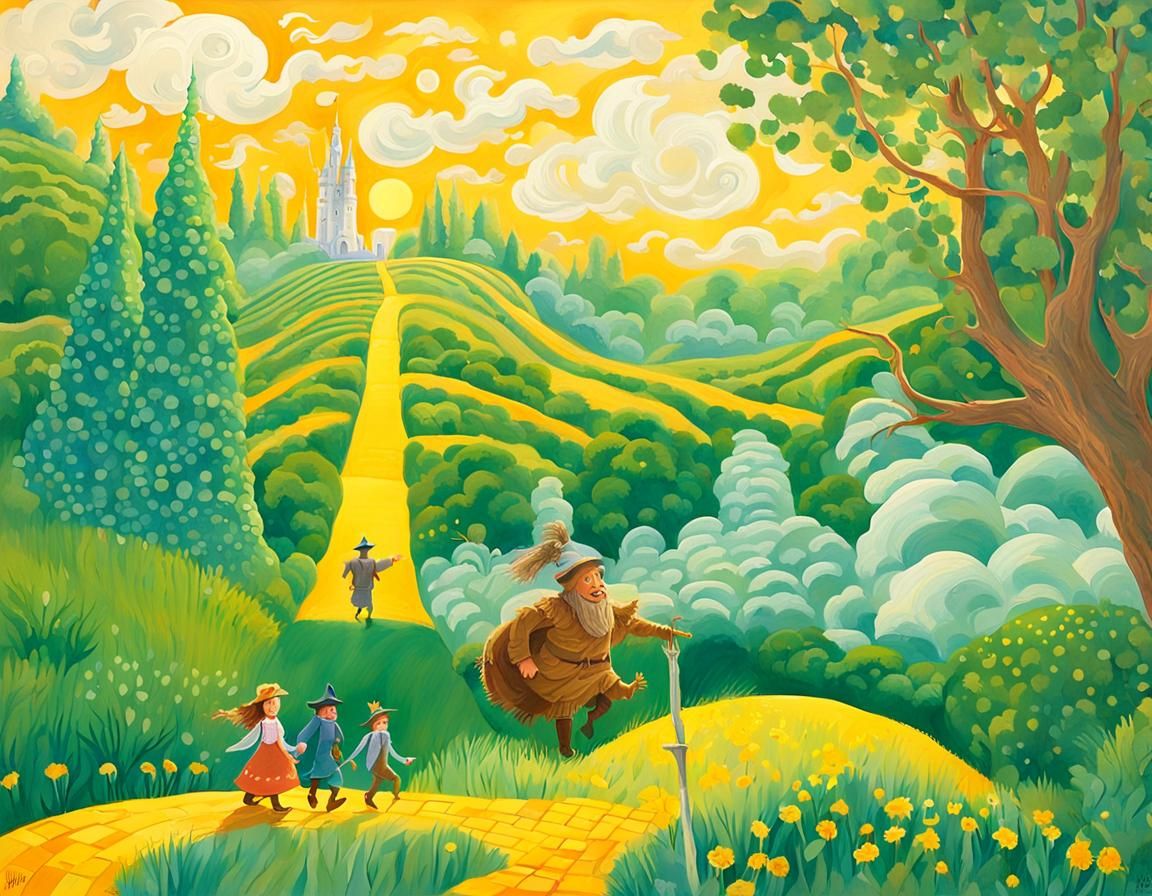 Dorothy and Friends on the Yellow Brick Road