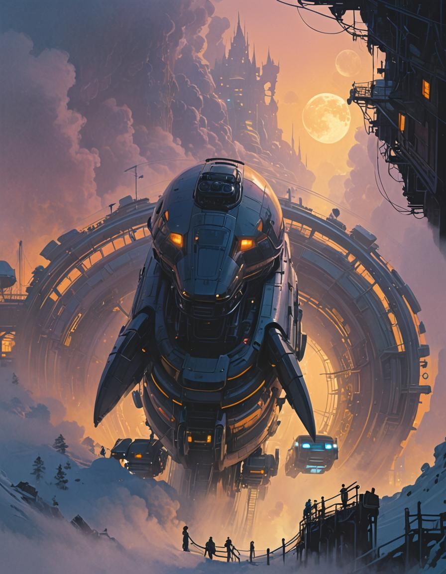 Surreal Rollercoaster Pierces Valhalla in Ethereal Ambiance