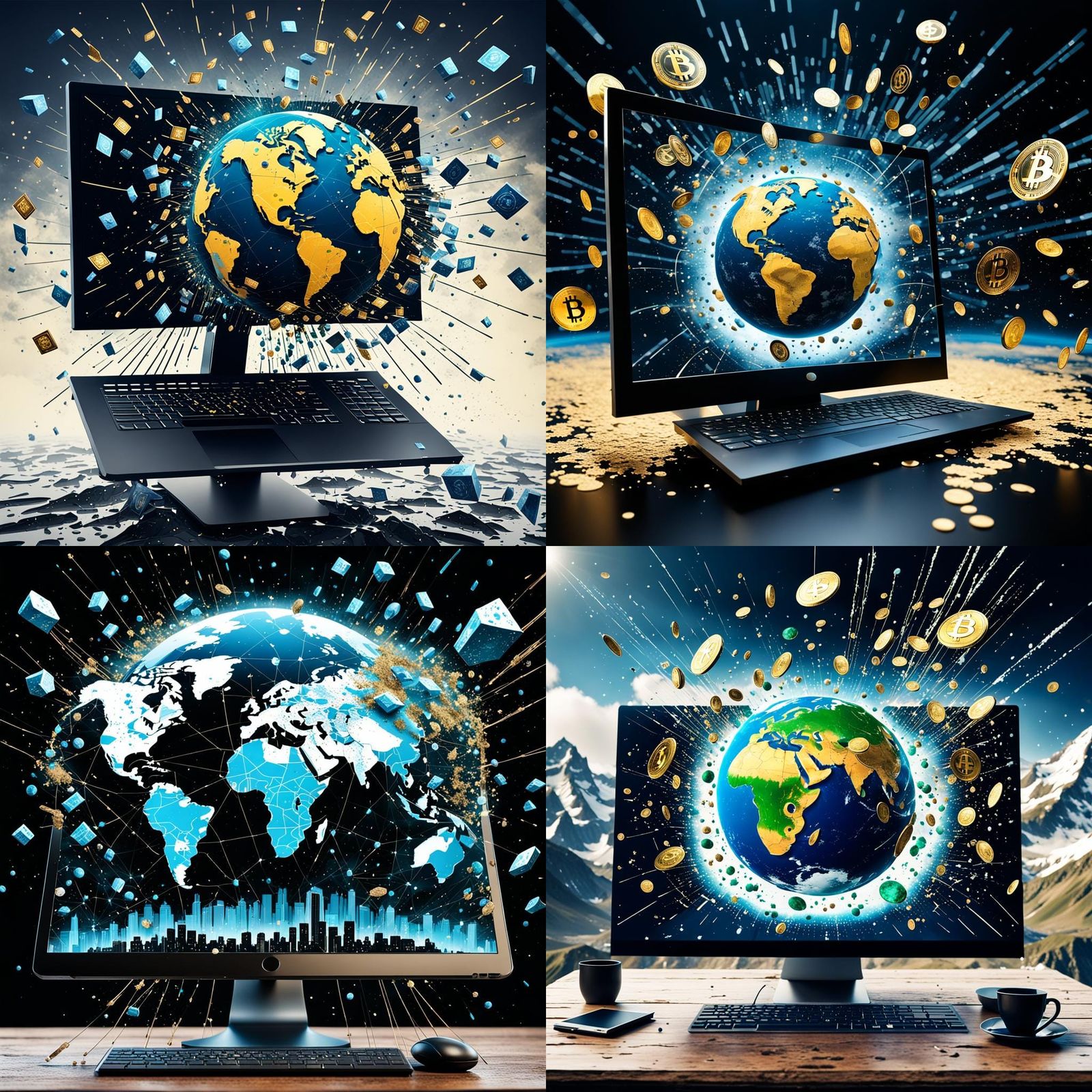 Crypto World Emerges from Screen: Digital Art