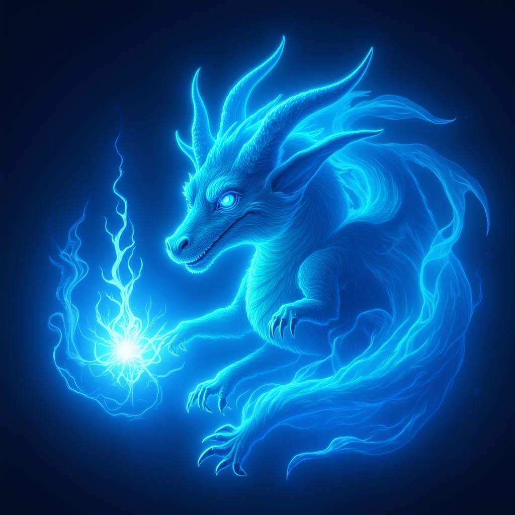Opal Mist Dragon Wizard in Fantasy Art