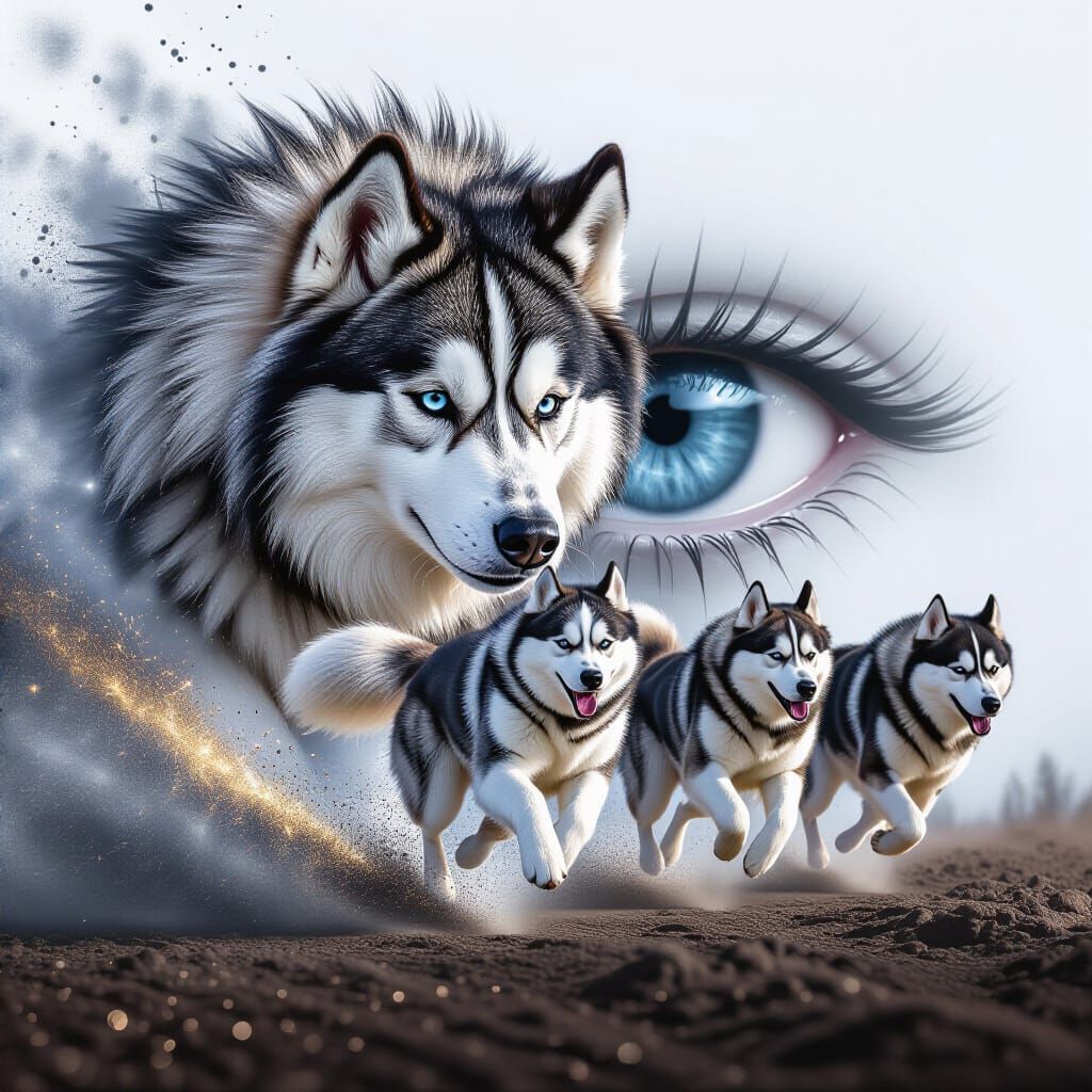 Colossal, furry head of a fluffy