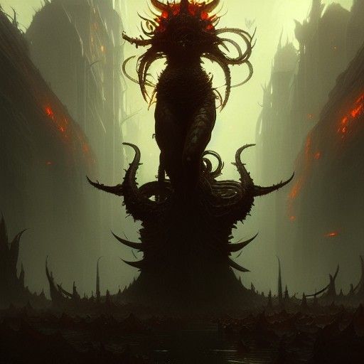 Thousand-Eyed Beast: Dark Fantasy Concept Art