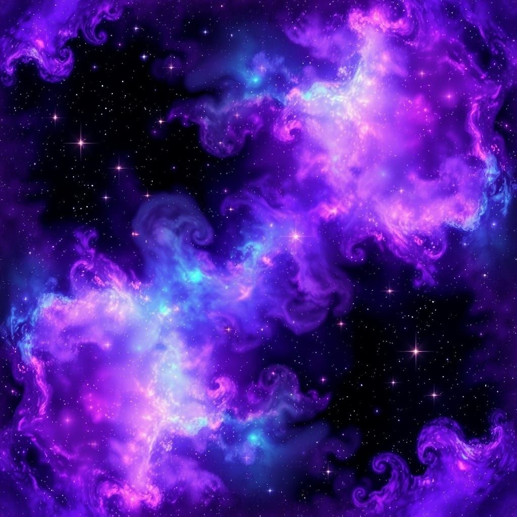 Celestial Cosmic Swirls in Vibrant Hues