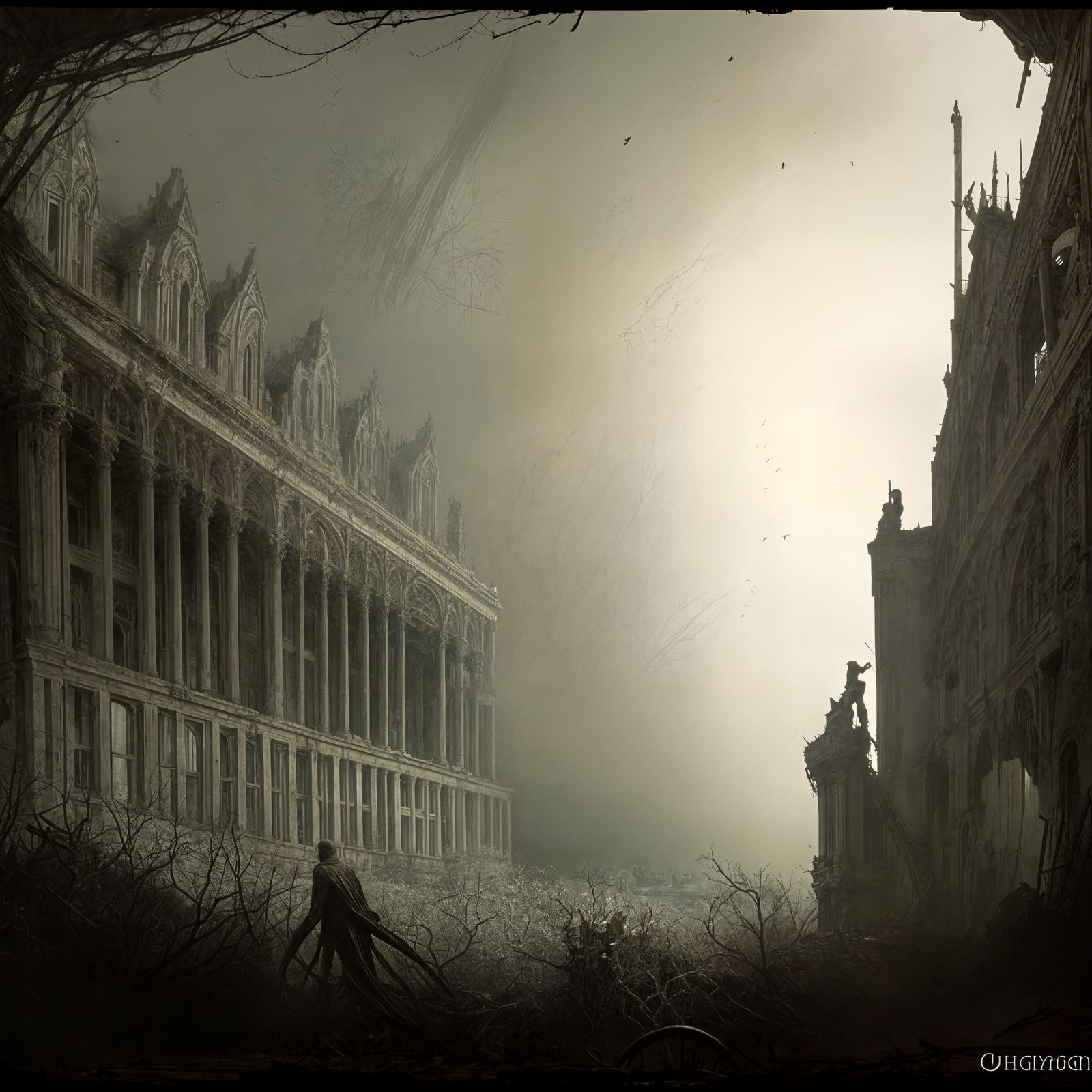 Horrific Urban Exploration Disaster in Doré Style