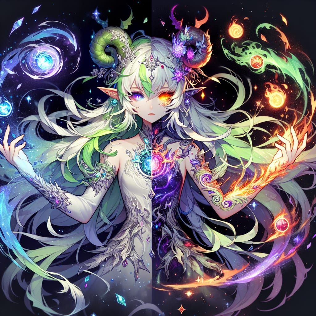 Cosmic Anime Elementalist Unleashes Elemental Powers