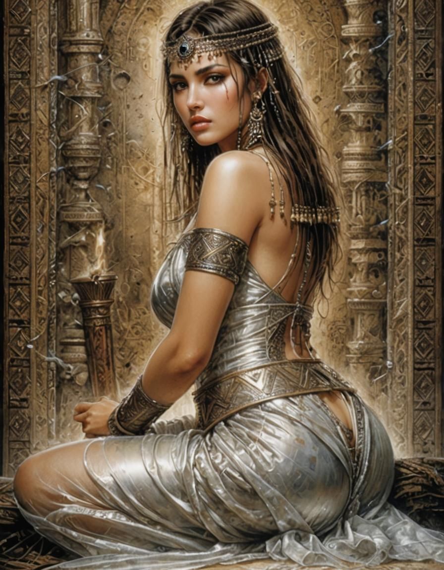 Detailed Portrait of Woman in Orientalist Style