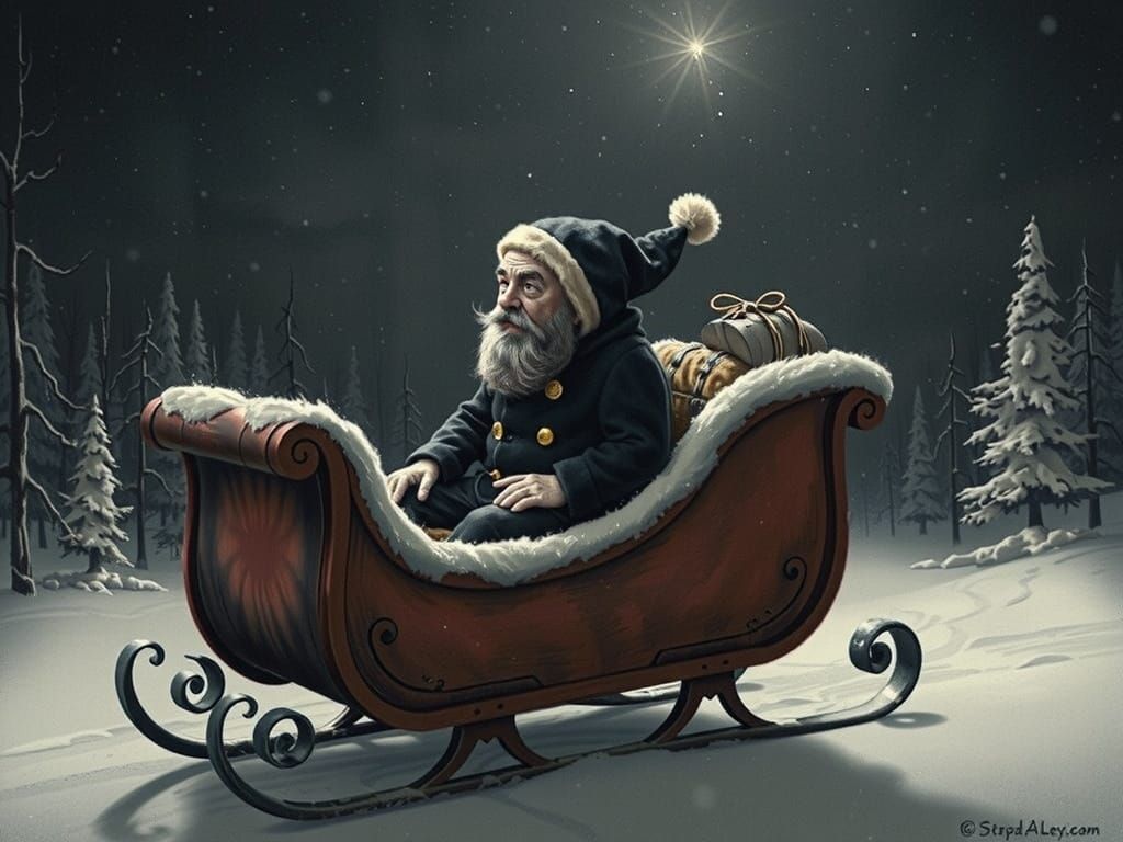 Edward Gorey's Dark Christmas in Gashlycrumb Tinies Style