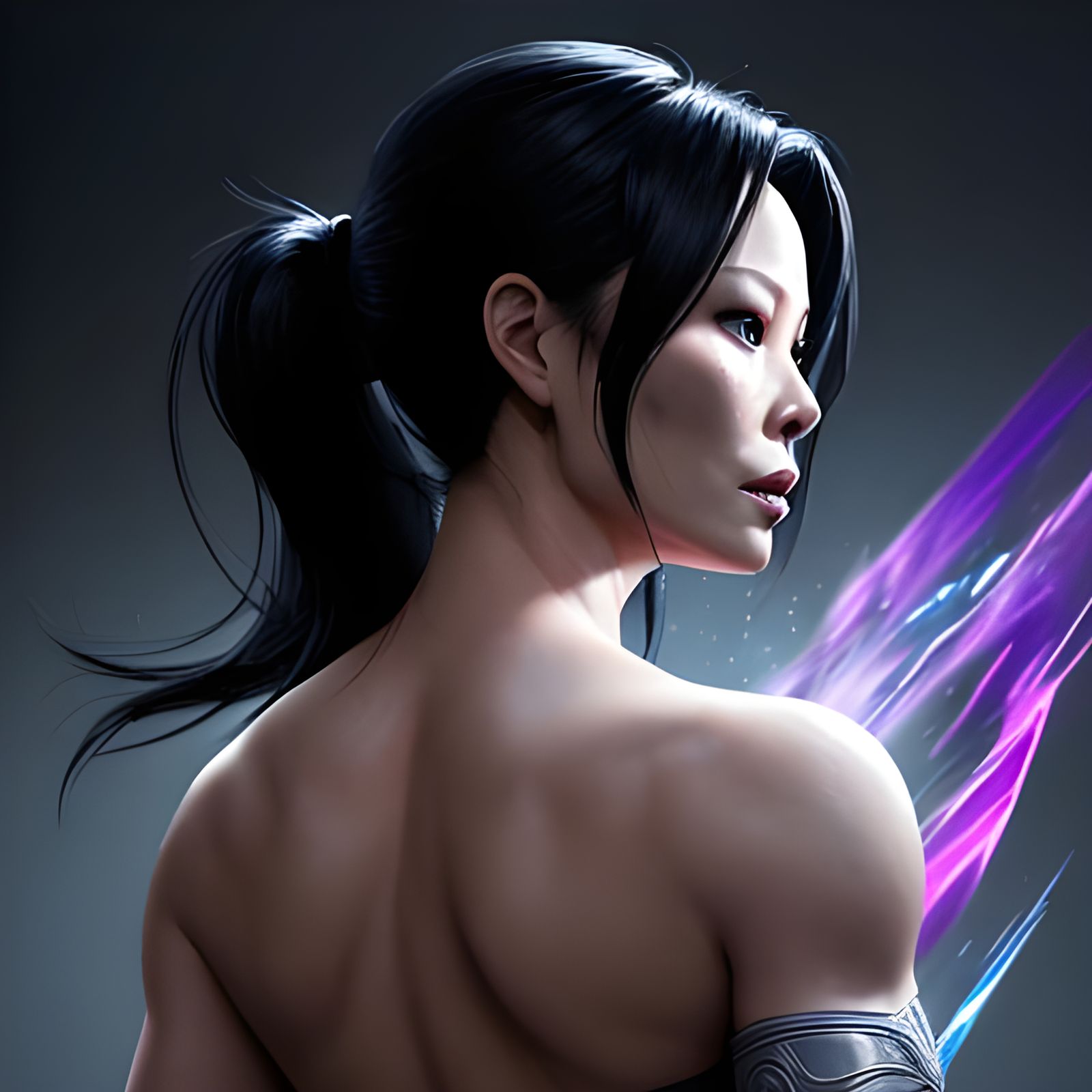 Hyperrealistic Ultra Instinct Splash Art Portrait