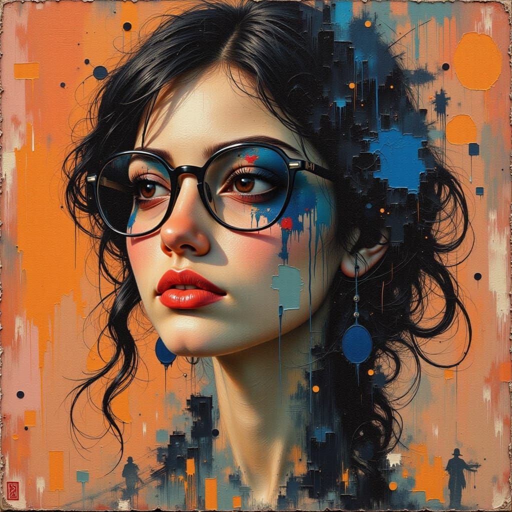 Soft Oil Glorified Texturized Portrait