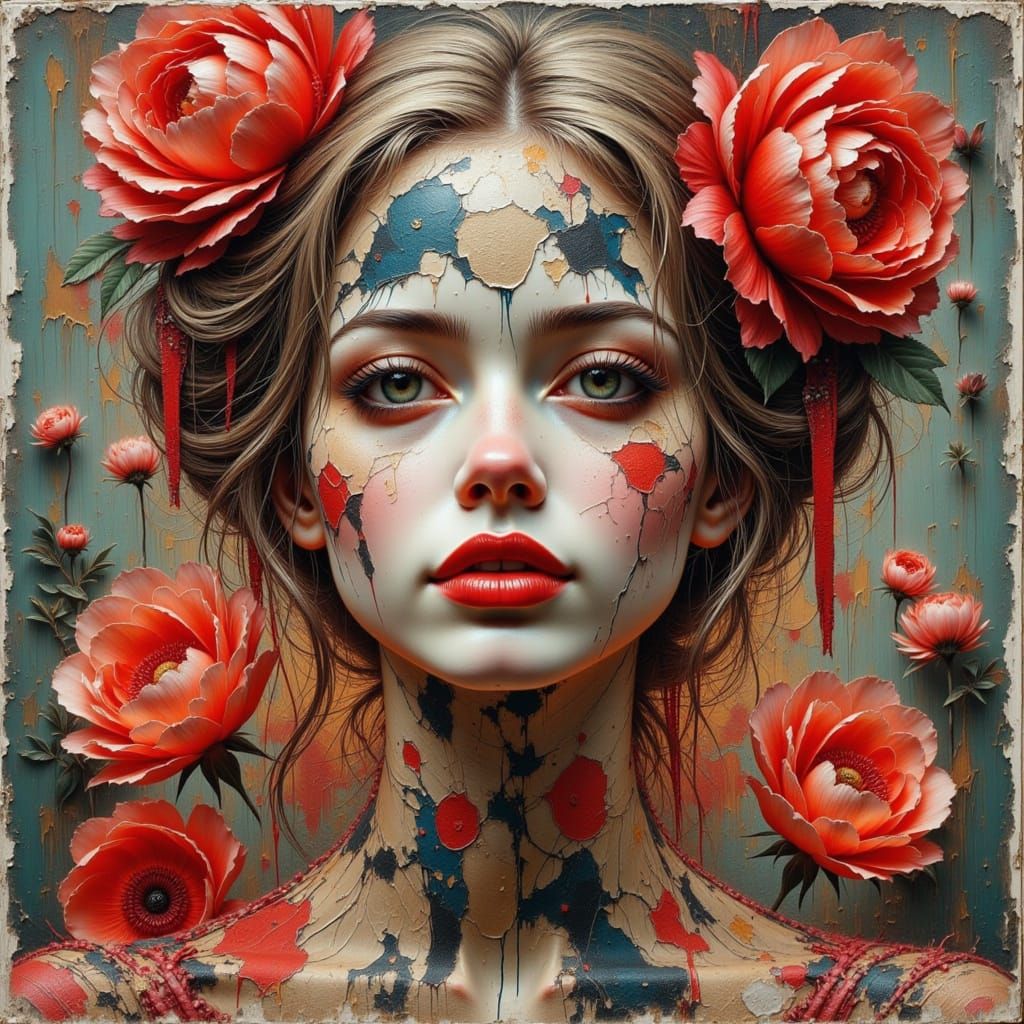 Soft Oil Glorified Texturized Portrait