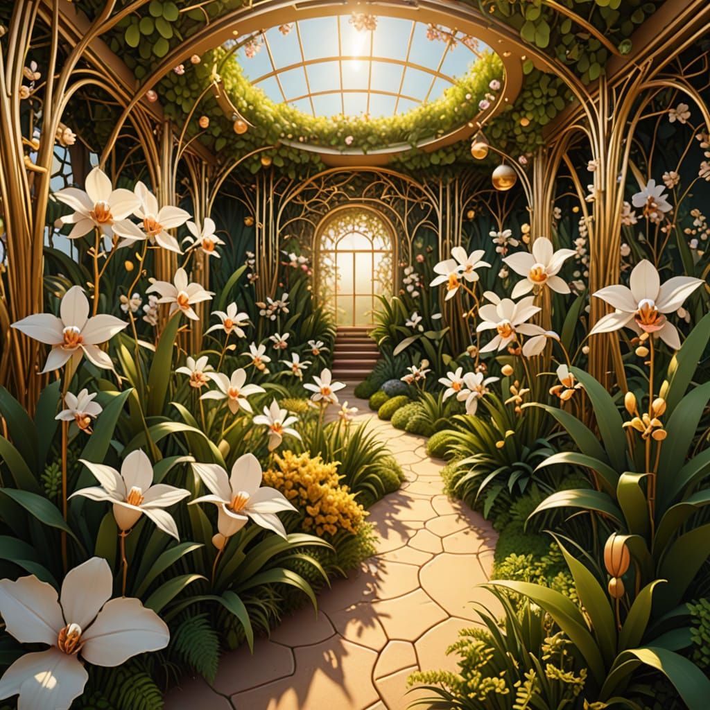 Surreal Nursery with Sensory Gardens in Fractal Style