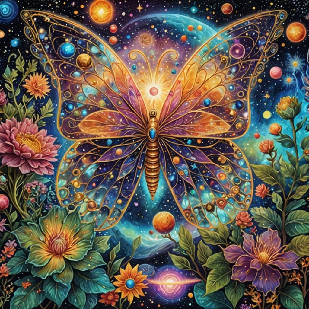 Holographic Cosmic Astral Illustration in 4K