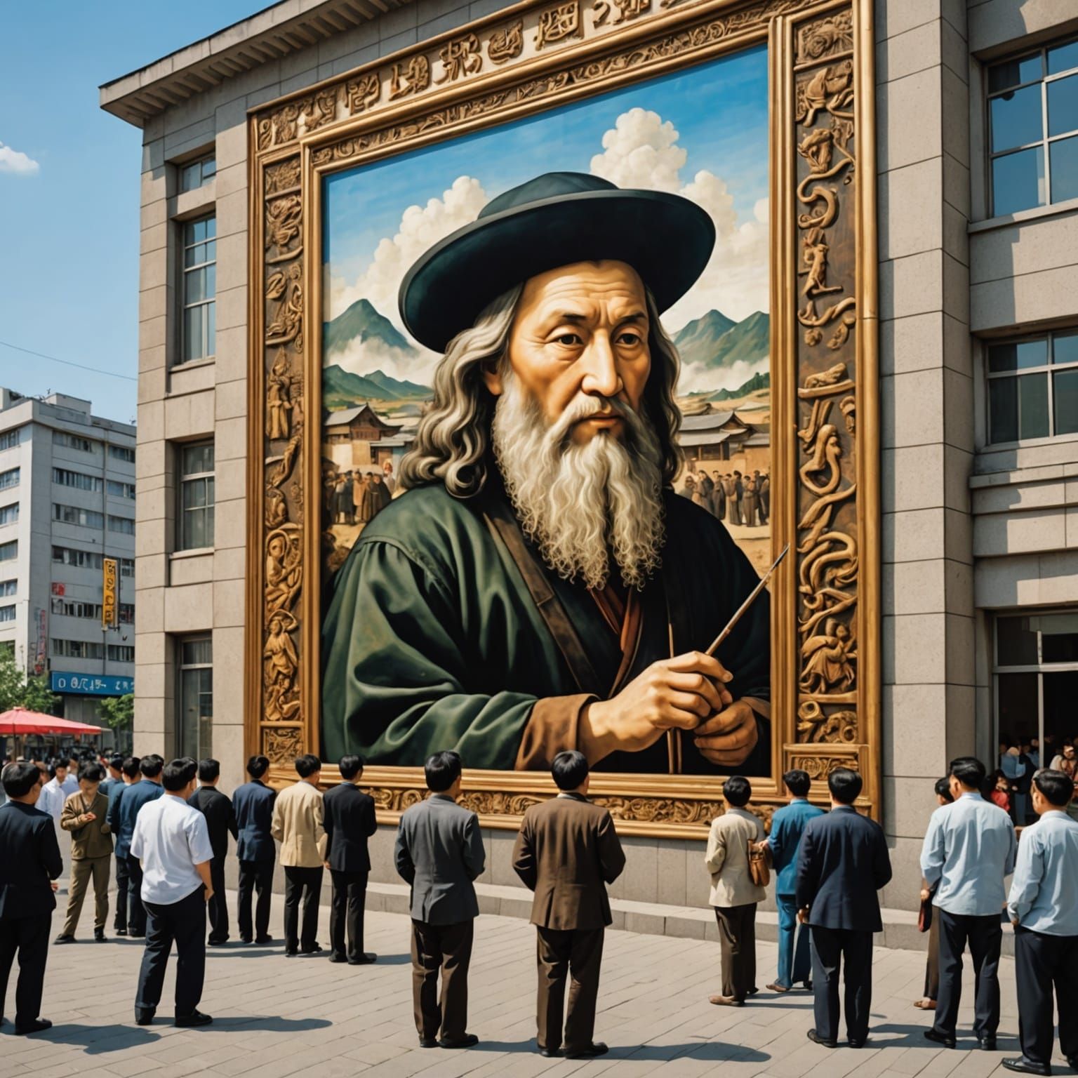Da Vinci Paints a Mural in North Korea