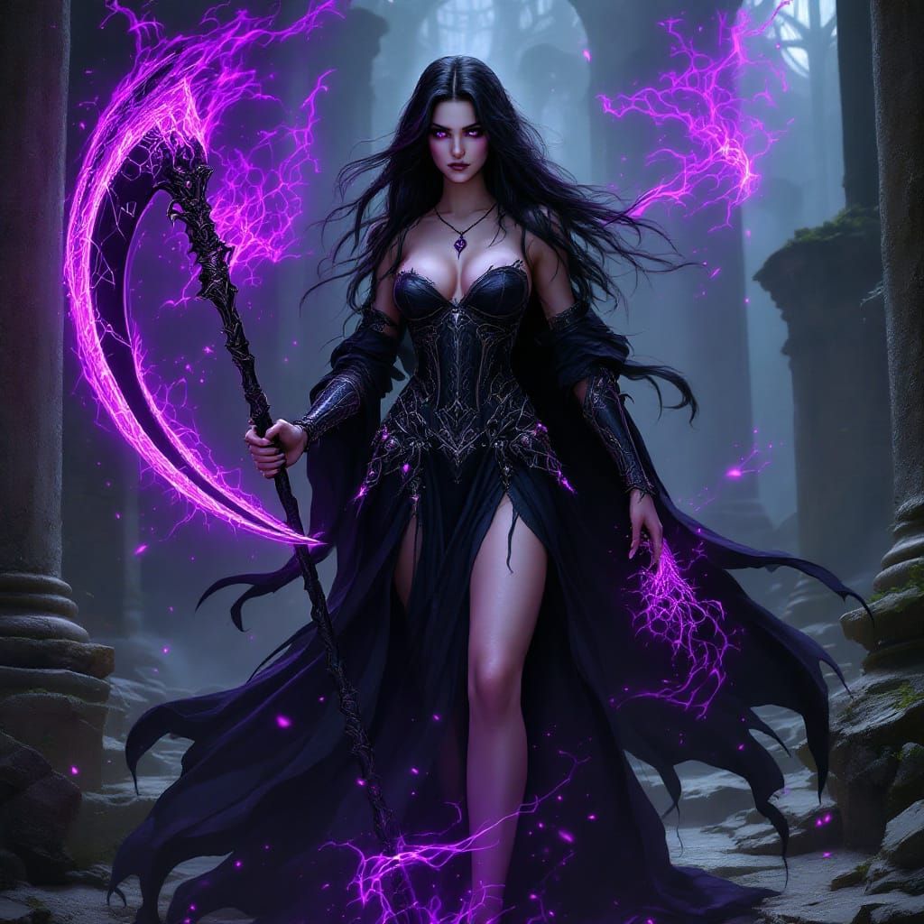 Lilith the Necromancer: Art Nouveau Concept Art