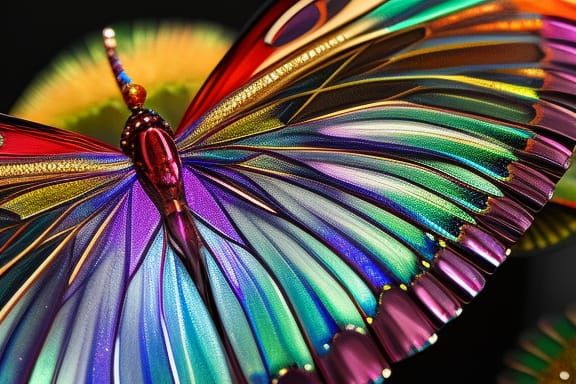 Portrait of a "Rainbow Crystal Butterfly" ! Borderlands: paper marbling! Oil splash!! Oil stained!!", intricate hyperdet...