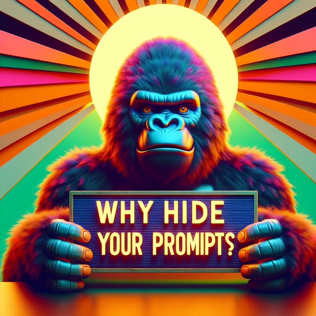 Gorilla Activist As 3D Digital Art Illustration