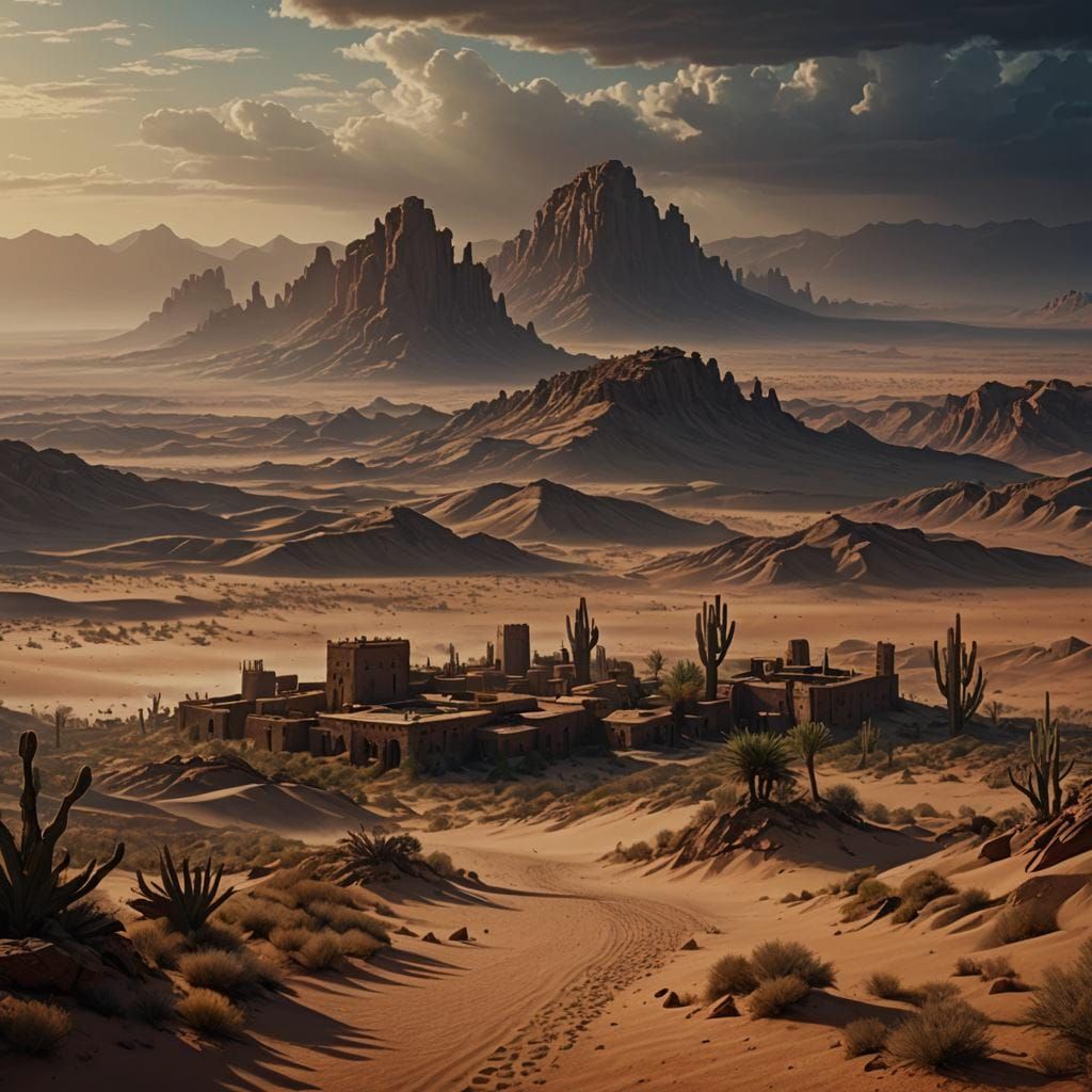 Epic Desert Landscape in Digital Matte Painting