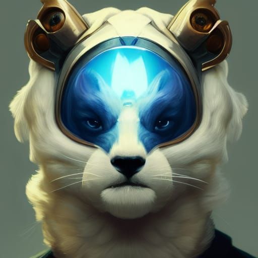 Detailed Fursuit Portrait in Trending Art Style