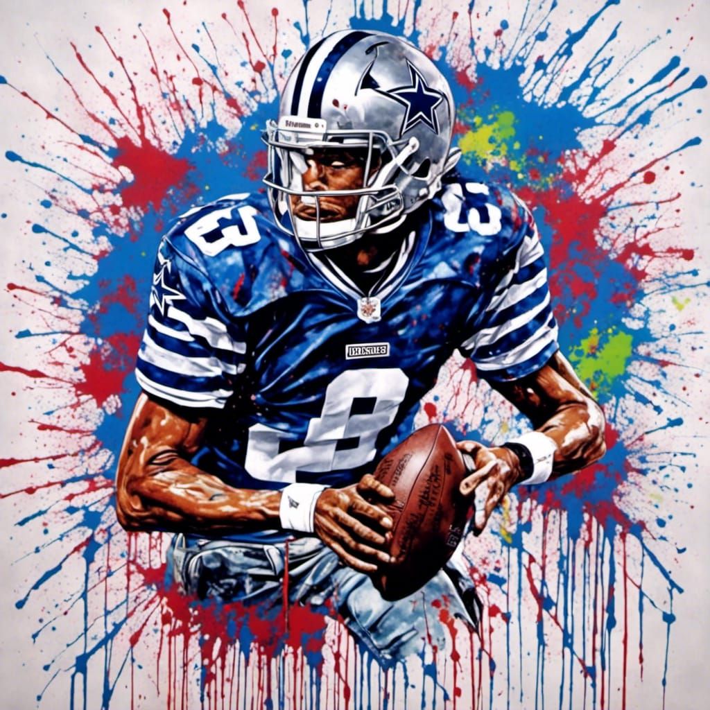 Dallas Cowboys Graffiti Art Splash